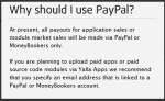 Yalla Apps User Registration – step 02 – Why PayPal email